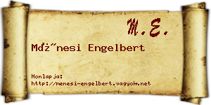 Ménesi Engelbert névjegykártya